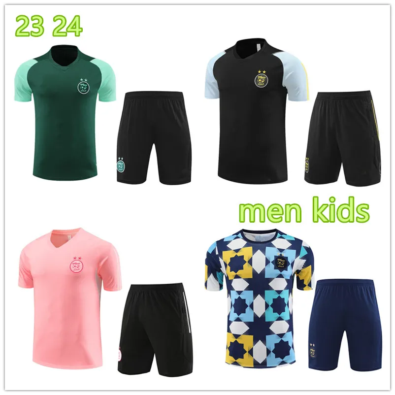 2023 2024 Men and Kids Algeria Short sleeves tracksuit MAHREZ soccer Jerseys Algerie BOUNEDJAH Survetement FEGHOUL sportswear football training suit Uniforms set