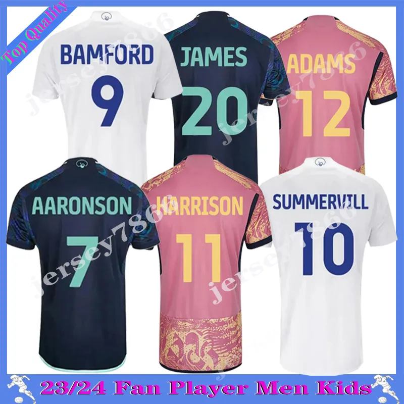 23 24 BAMFORD Llorente RODRIGO maglie da calcio 2023 2024 Adams Aaronson HARRISON Sinisterra JAMES bambini Kit maglia da calcio S-4XL