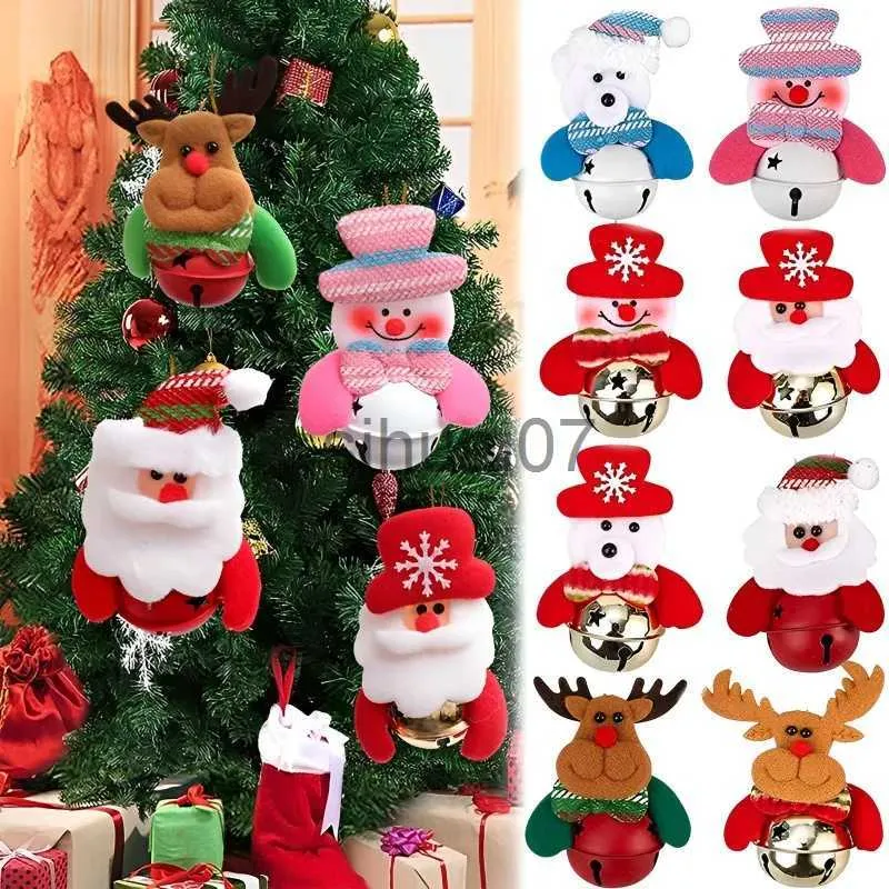 Christmas Decorations Christmas Bells Iron Pendant Santa Claus Pendants Ornaments Christmas Tree Doll Bell Home Decoration Christmas Tree Decoration x1020