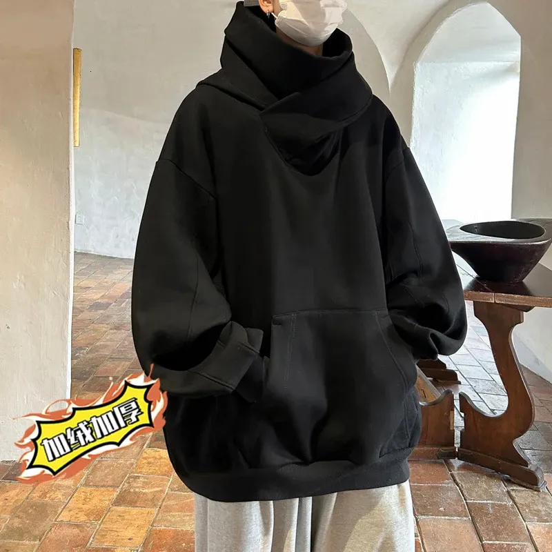 Women's Hoodies Sweatshirts Men's Fleece Sweatshirt Warm Hoodie High Quality Thick Fashion Streetwear Turtleneck Hood Pullovers 231020