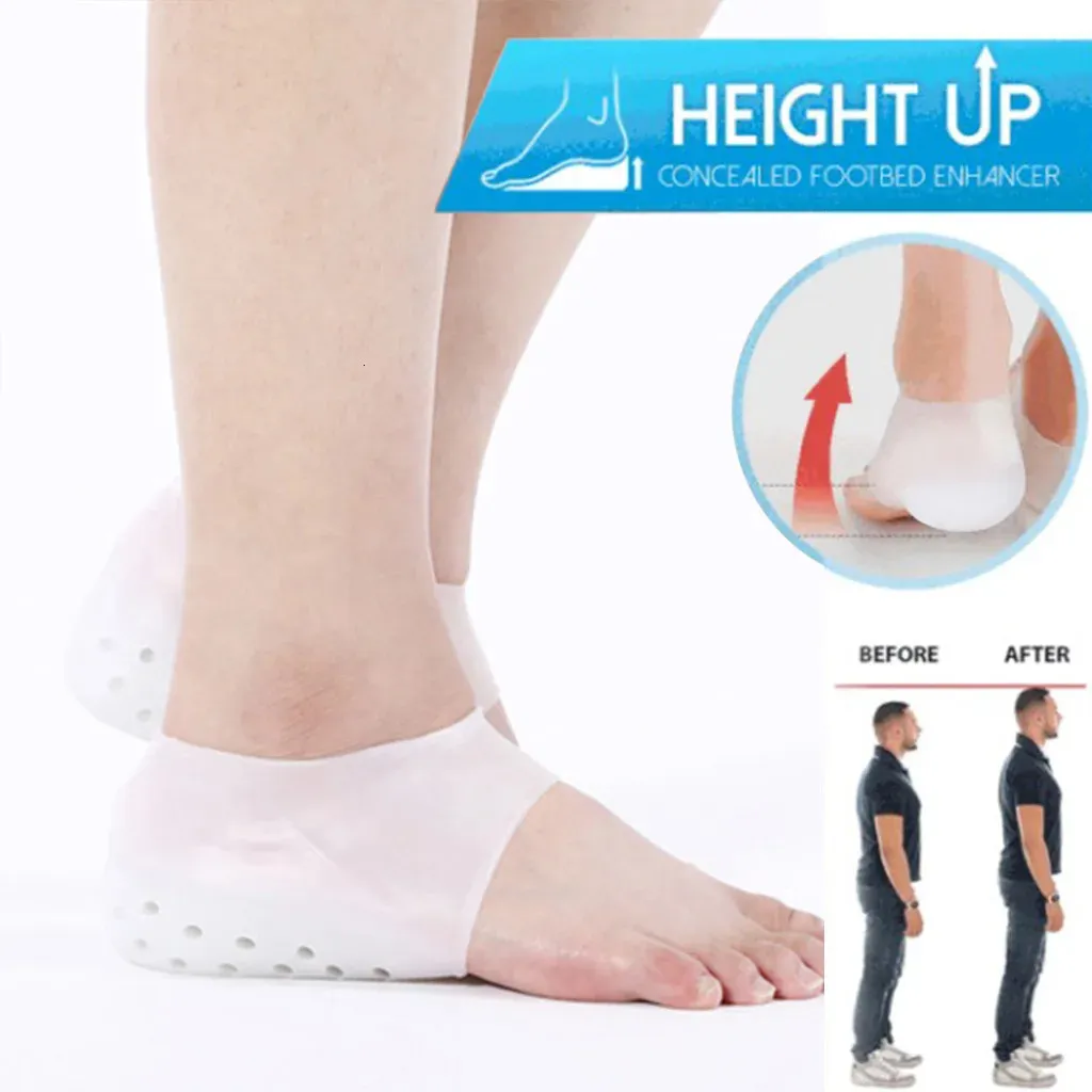 Invisible Height Increase Insoles Silicone Insoles Heel Pads For