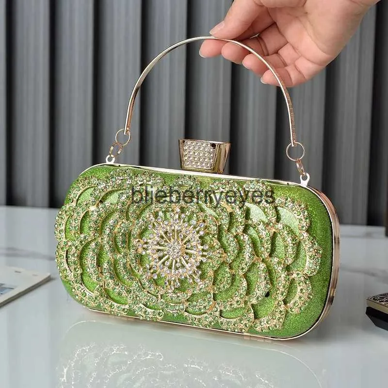 Totes Diamond Floral Bag Designer Luxury Bag Purse Shoulder Bag Party Handväska med metallhandtag för WeddingBlieBerryeyes