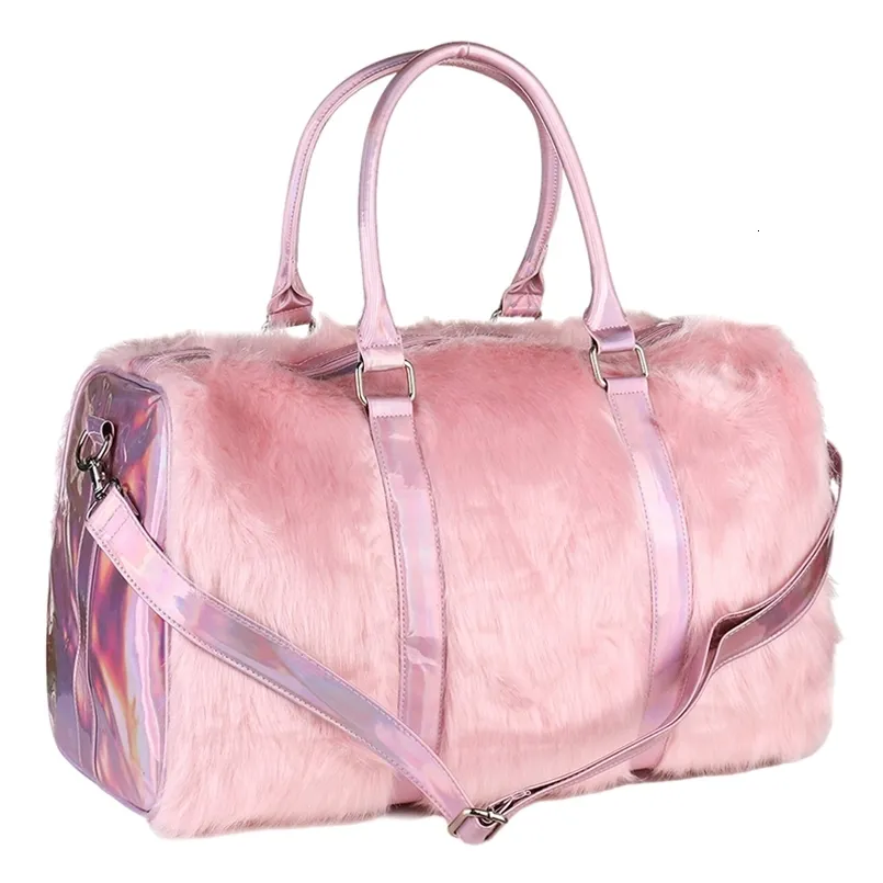 Sacos de noite Blue Travel Duffel Bags Bolsa de pele para mulheres Bolsa de viagem Grande capacidade Crossbody Bag Bolsas de ombro Bolsa Bolsa Mujer 231019