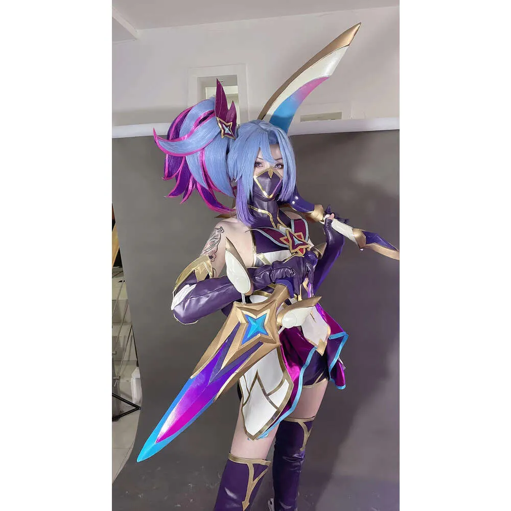 LOLスターガーディアンAkaliコスプレ女性のためのコスチューム
