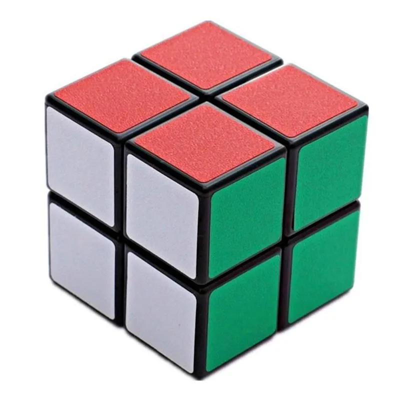 Julekorationer 2x2 Magic Cube 2 med 50mm Speed ​​Pocket Sticker Puzzle Professional Education Toys for Children H Jlljdu Drop Dhhaz