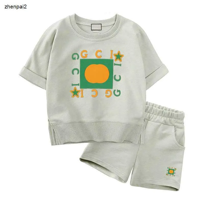 Luxus Designer Babykleidung Frühling Kinder Casual Sets Kinder Sommer Urlaub Outfits Zweiteiliges Set T-Shirt und kurze Hosen