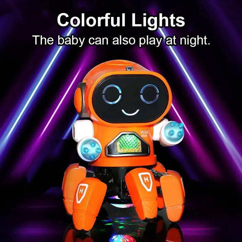 Robots électroniques Intelligent électronique danse Robot jouet LED coloré  Flash lumière musique marche chant Robot pour enfants éducatifs cadeaux de