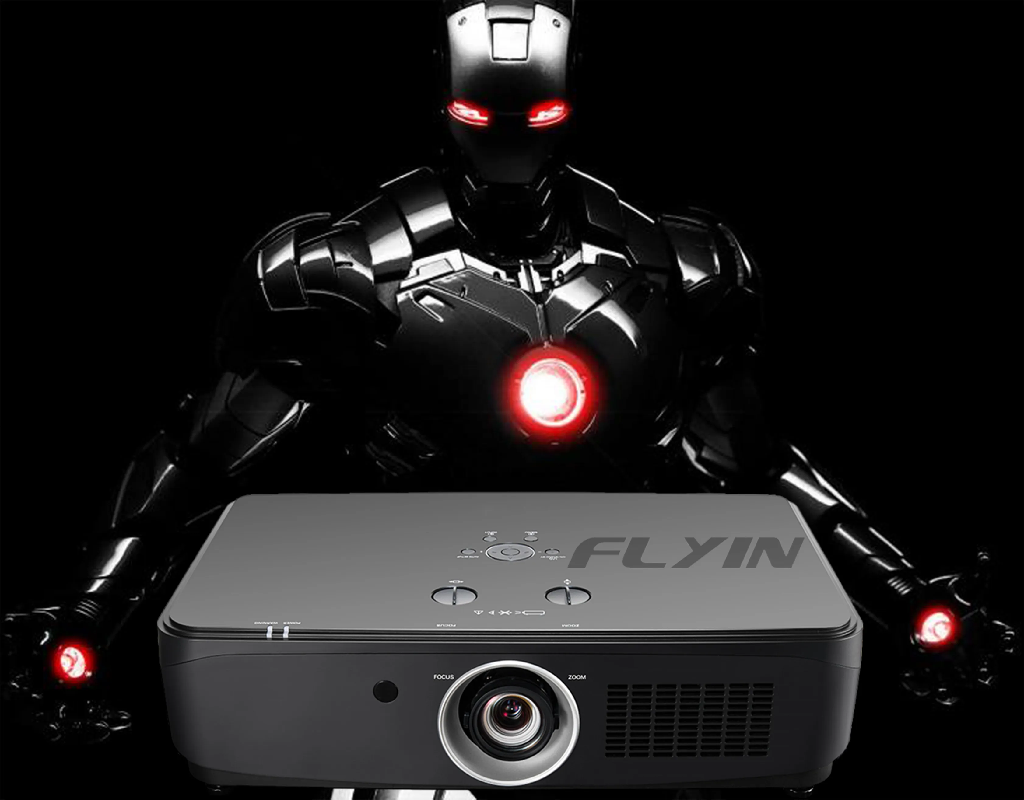Flyin 6500U 3LCD 7000 lumens Mapeamento 3D Grande Local Educação Empresarial Engenharia Profissional Projetor Laser 4k