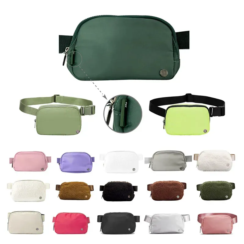 Mirror quality Designer waist bags Luxury 2L large everywheres fleece belt Bags womens Crossbody chest teddy fur Waistpacks Yoga fanny pack fashion Waist bum bags