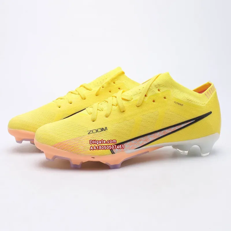Designer Kids Soccer Cleats Yellow Antiskid Breathable And