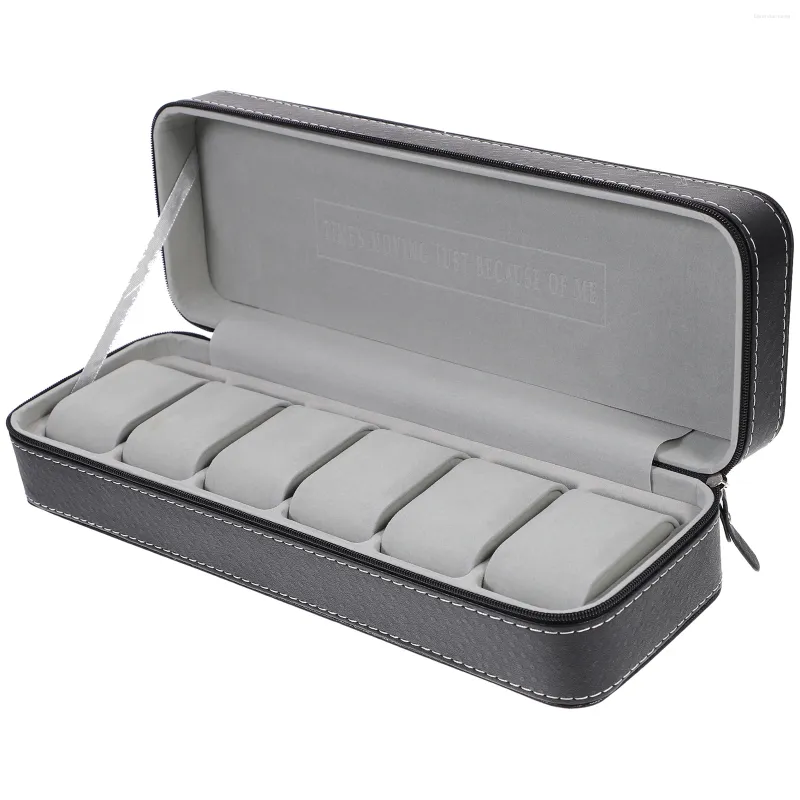 Watch Boxes Box Travel Mens Organiser Tray Portable Jewelry Organizer Pu Zipper Closure Case Storage Roll