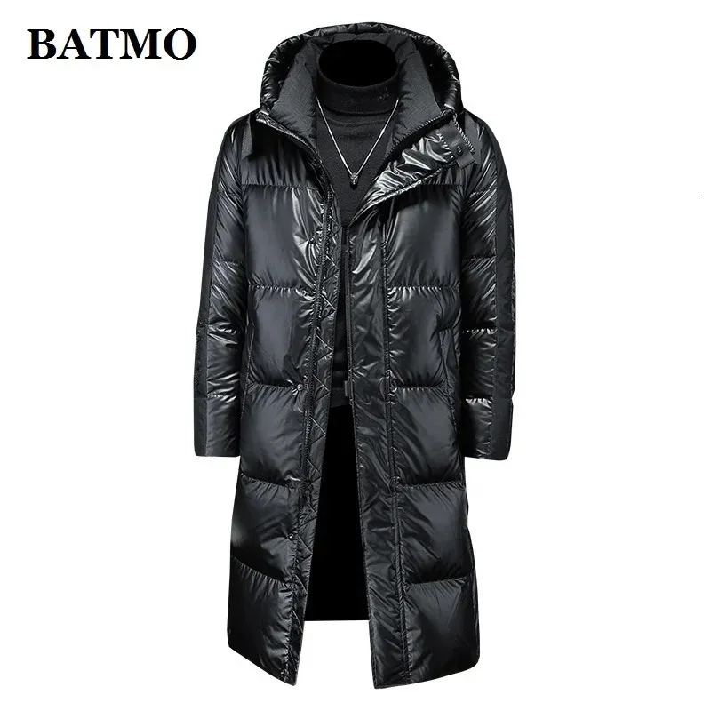 Coletes masculinos 2024 chegada inverno 90 pato branco para baixo jaquetas homens homens quentes grossos longo parkas casaco 09 231020