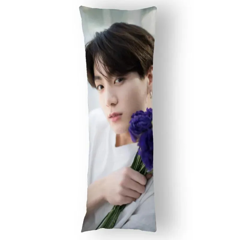 Pillow Case Jungkook Pillcase Hug Satin PillowCover Almohada Anime Body Ciałe Case Cushion Pokraż 35xcm60x200cm 12.15 231013