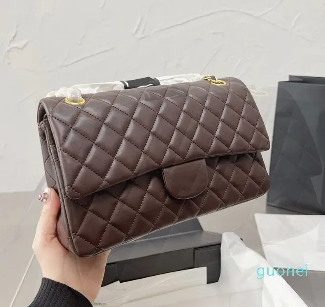 Klassieke gewatteerde tassen met dubbele flap Gouden hardware Turn Lock Crossbody schouderhandtassen Kleuren kunnen Designer Luxury kiezen