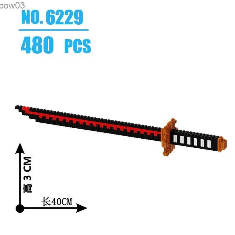 Blocos 2023 nova espada blocos de construção espada anime borboleta linknife tijolo brinquedo educativo das crianças r231020