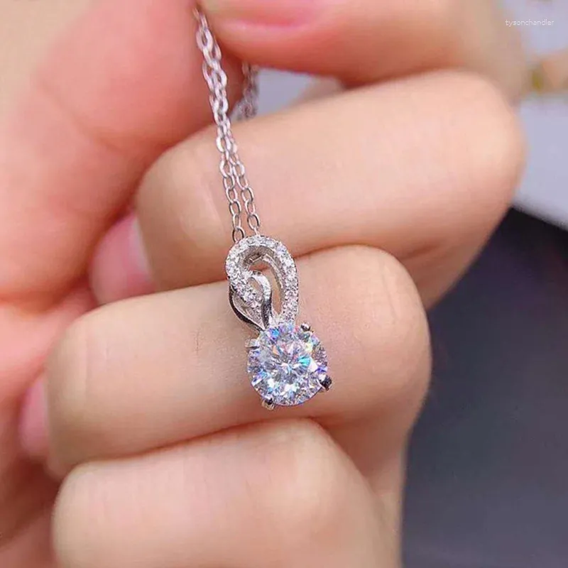 Collane con ciondolo DODO Collana a catena color argento 925 per le donne Pietra tonda Matrimonio femminile Gioielleria raffinata Accessori per feste Bijoux Femme