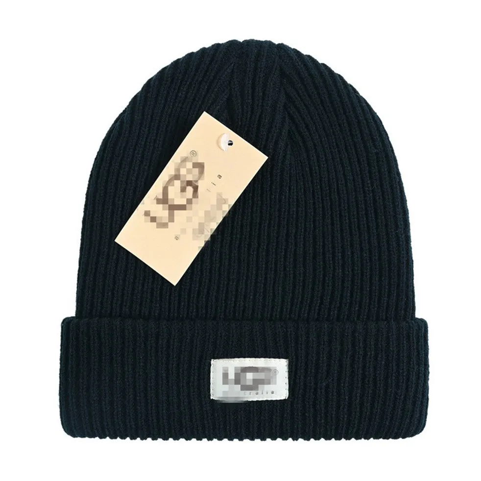 Modedesigner-Hüte Herren- und Damen-UUG-Beanie-Winter-Thermo-Strickmütze Ski-Markenmütze Hochwertige karierte Schädelmütze Luxus-Warmmütze G-15