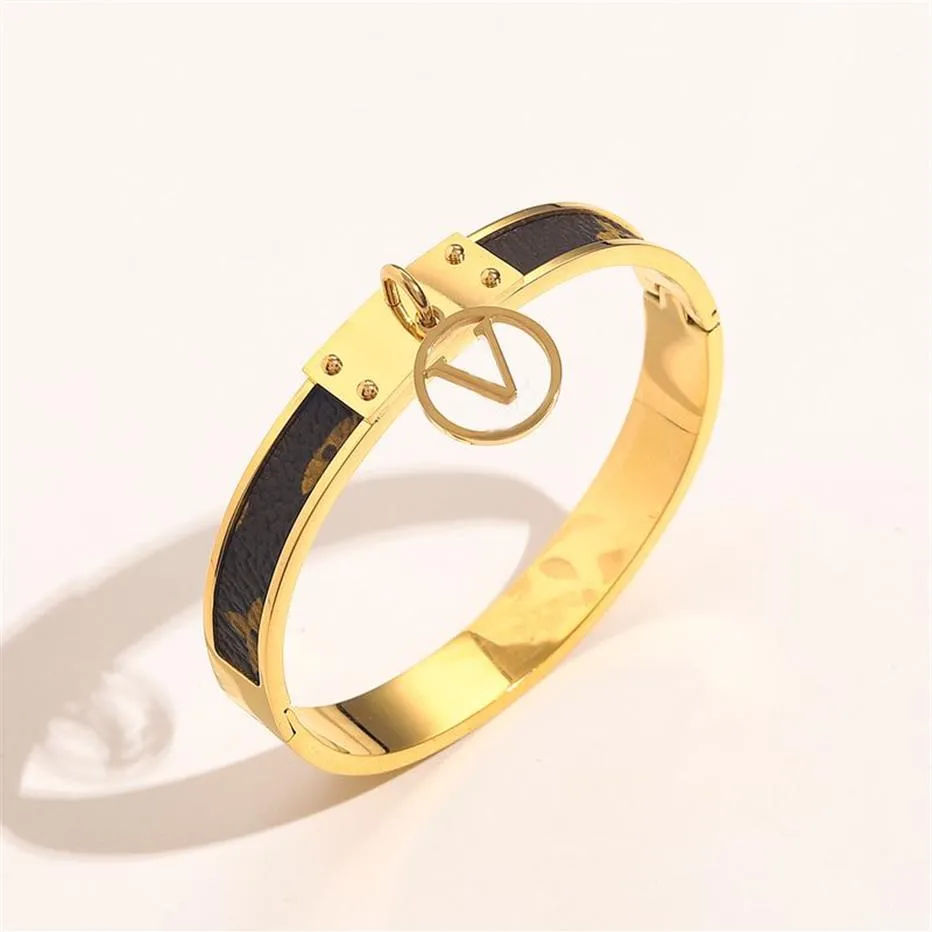 Luxury Brand Designers Letters Bracelets Bangle Bangles 18K Gold Plated
