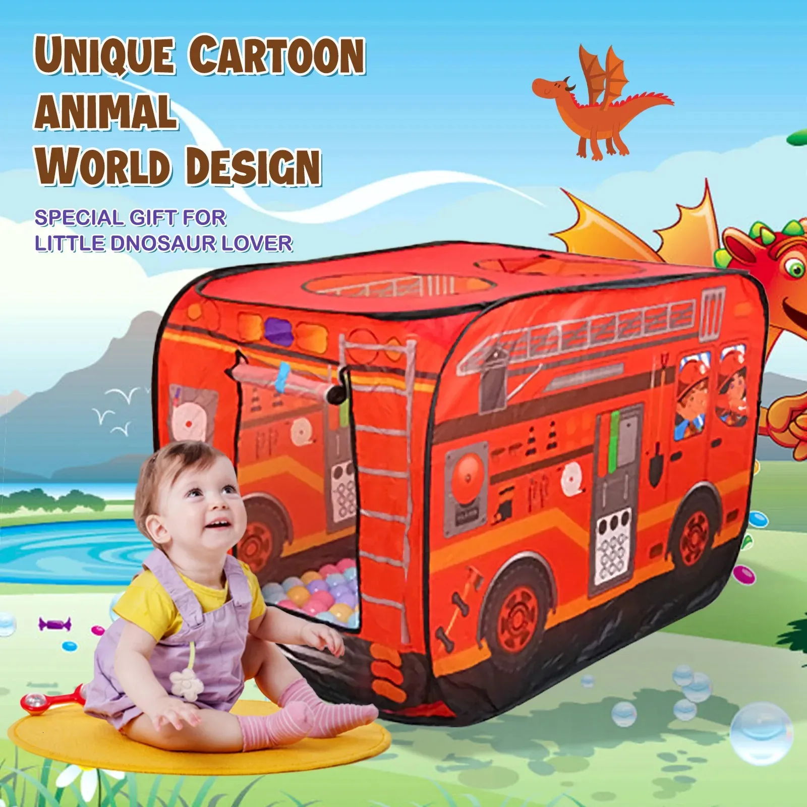 Toy Tents House House Care Car Tent Play Ocean Ball Pool Indoor Toy Fire Ambulance Play House Toy Teepee Tent Hig