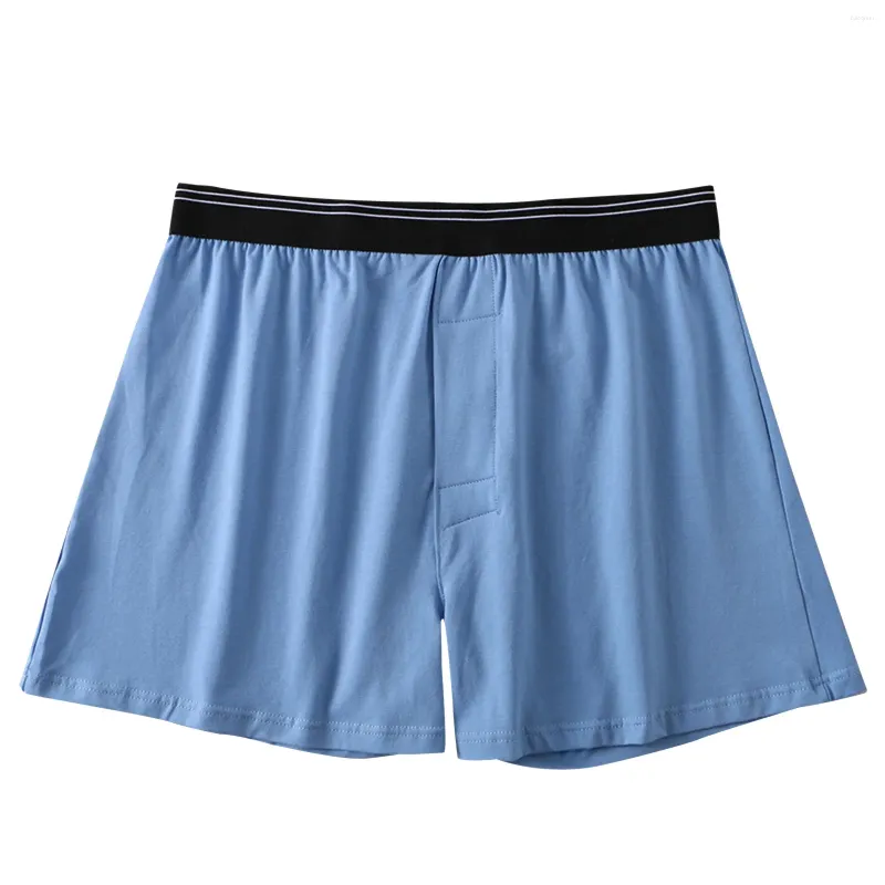 Soft and Breathable Men's Cotton Boxers Shorts Loose Fit Middle Waist  Homepants