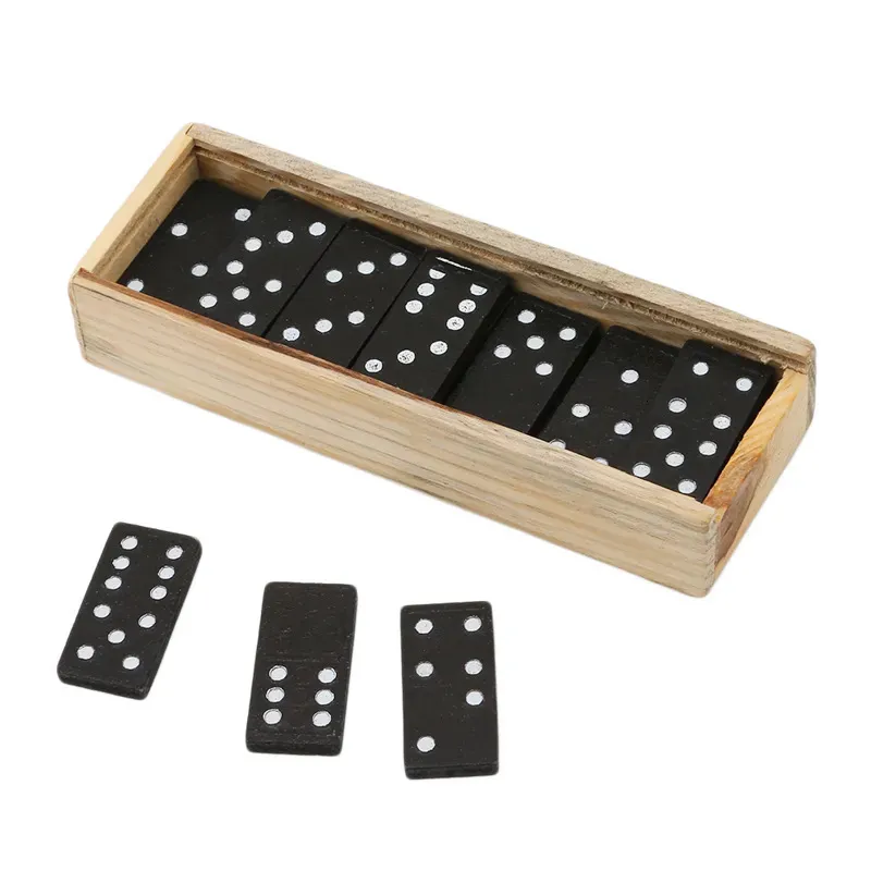 Spiele im Freien Aktivitäten 28 Teile/satz Holz Domino Board Reise Lustige Tischspiel Spielzeug Kind Kinder Pädagogisch Für Geschenke 231020