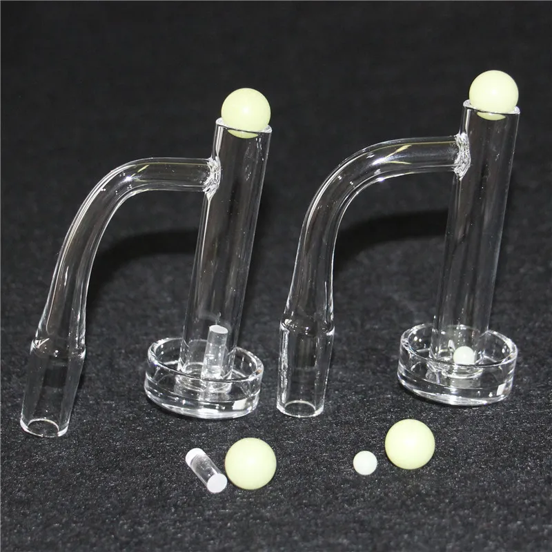 Quartz Banger Control Tower Liquidificador Fumar Prego com 3mm de Espessura Balde Profundo Bola Carb Cap Pilar de Quartzo 40mm Fundo Giratório HQ Bangers