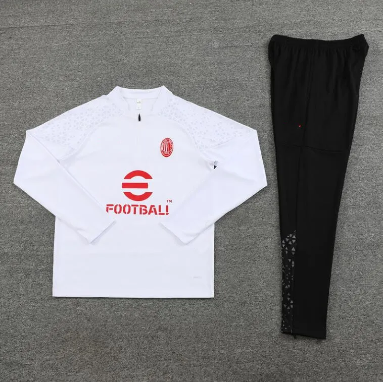 2023 2024 Ac Tracksuit Black Football Kits Designer Soccer Training