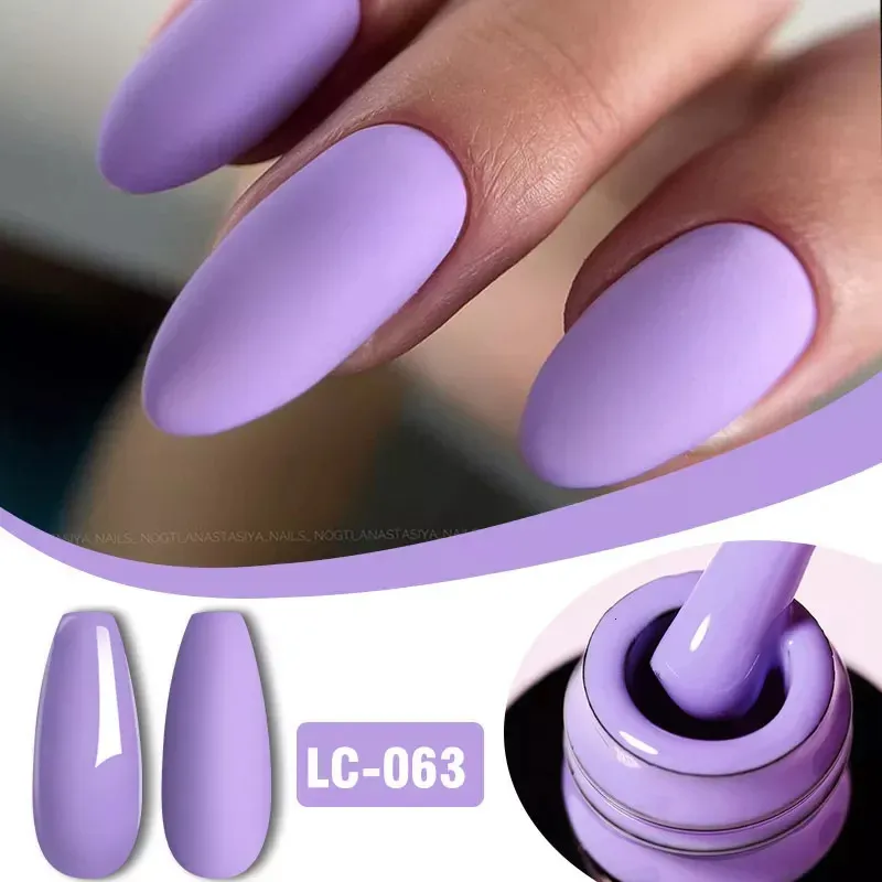 Nagellack lilycute matt lila gelrosa röd färg för höstdekoration semi permanent topprock konst uv lack 231020