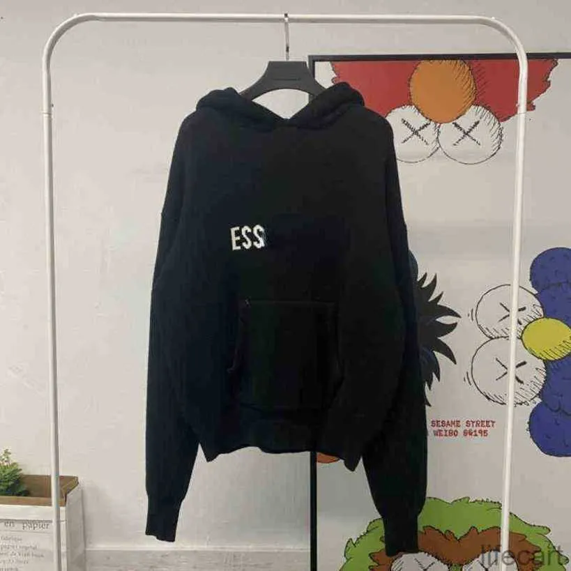 Essent hoodie turtleneck hoppare lösa tröjor casual stickor hoody lat stil för män kvinnor oss uk mode lättvikt 6mtt e11w