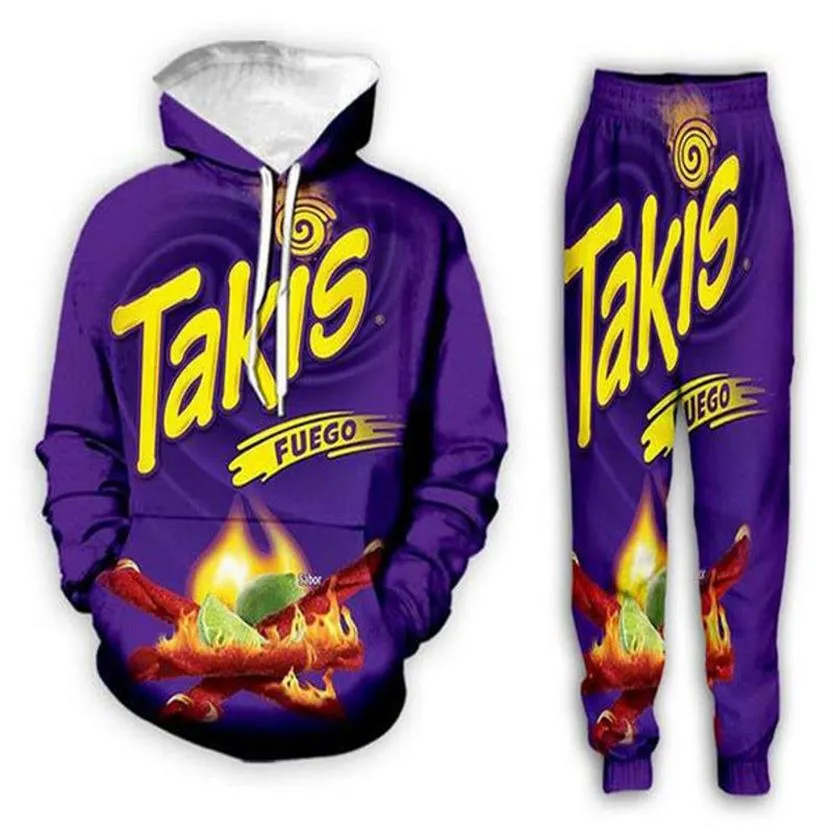 Hele--Nieuwe Mode Mannen Dames Takis Sweatshirt Joggers Grappige 3D Print Unisex Hoodies Pants1558