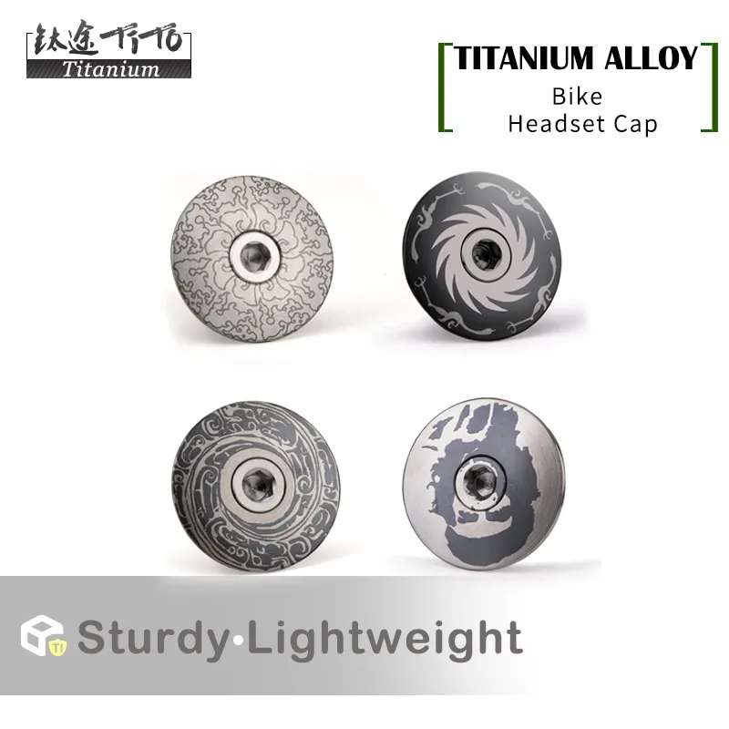 TiTo MTB Stem Top Cap Mountain Bike Road Bicycle Headset Screw Caps and Titanium Bolt M6x30 Support Customized Laser Printing