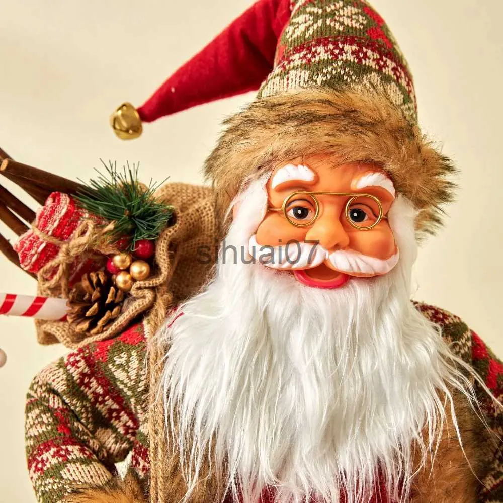 Dekoracje świąteczne 60/45/30 cm 2024 Nowy rok Czerwony Święty Święty Święty Claus Doll Dekoracja Świąteczna