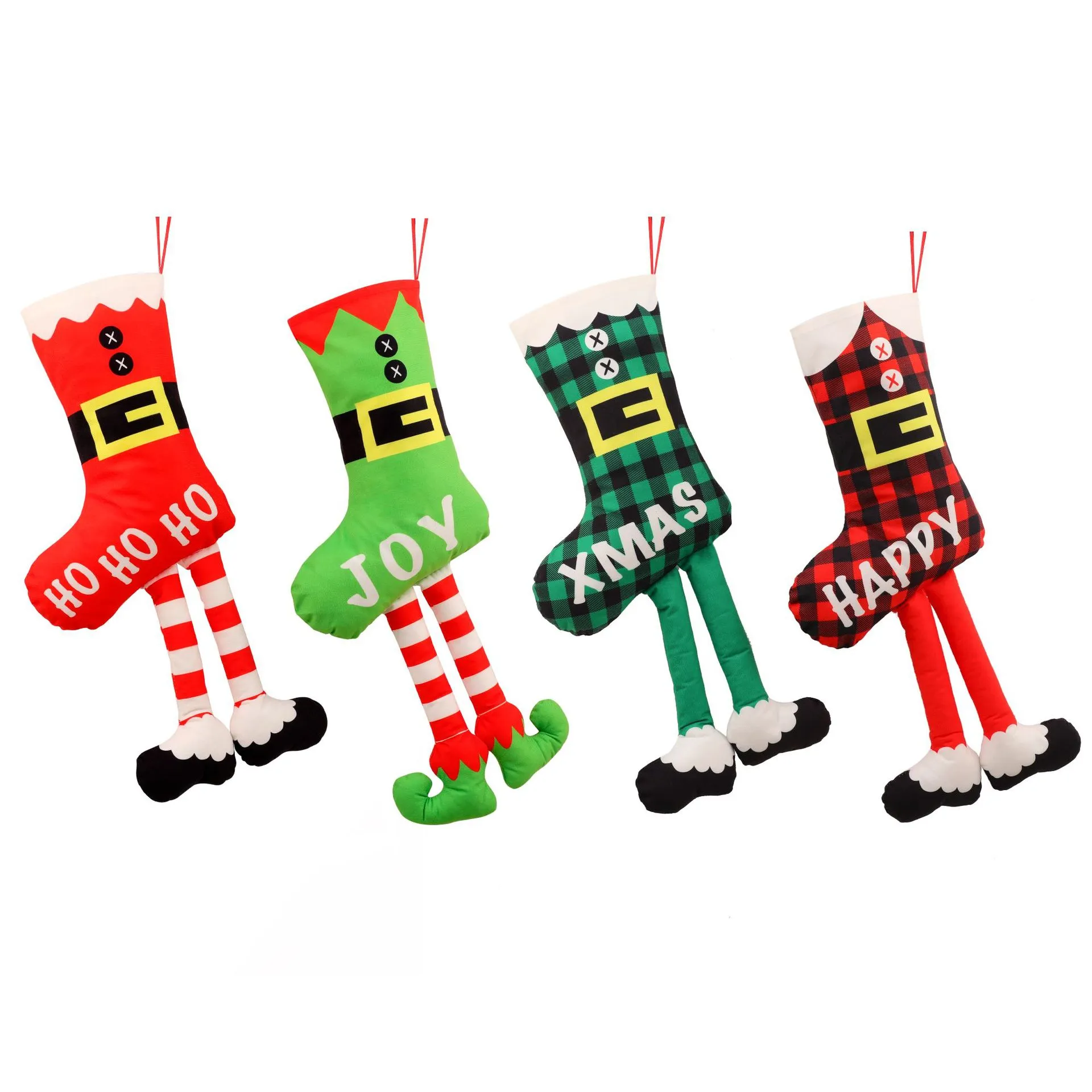 Neue Weihnachtssocken 26x62CM Geschenktüte Socken Dekorationen Szene Layout Requisiten Kinder Geschenktüte Anhänger 1020