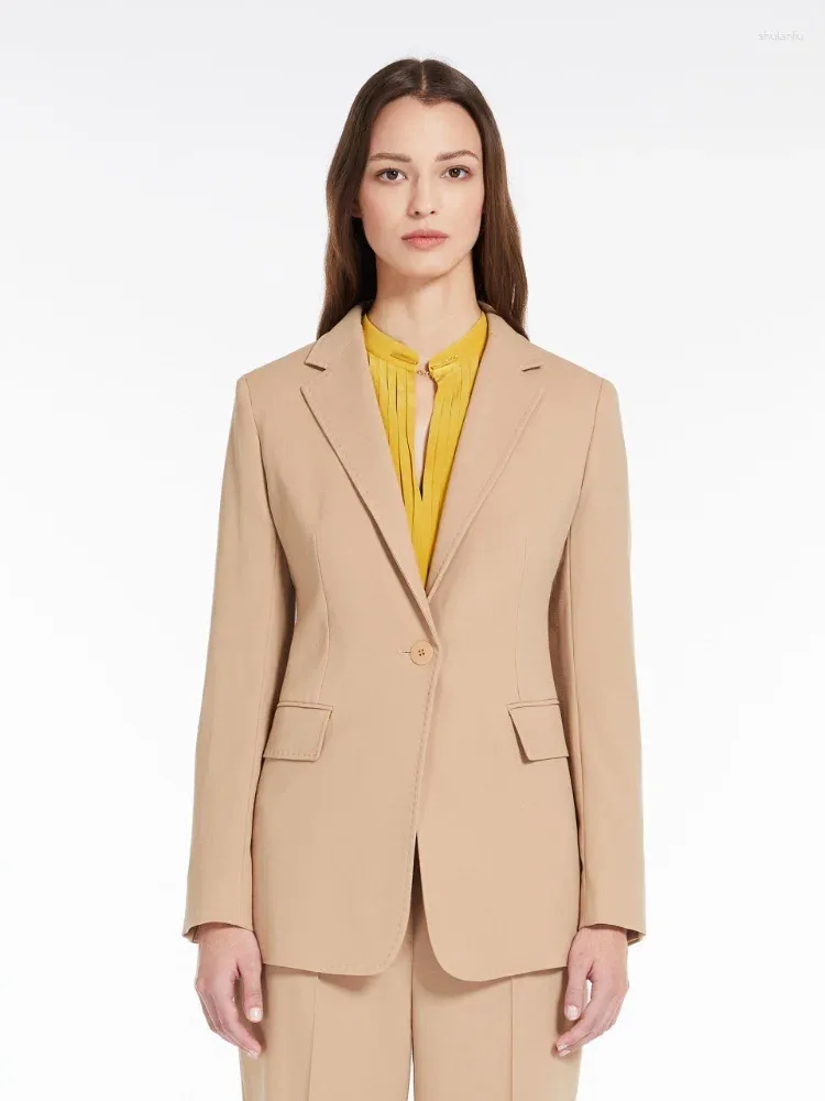 Costumes pour femmes manteau de costume haut de gamme veste en laine décontractée à simple boutonnage