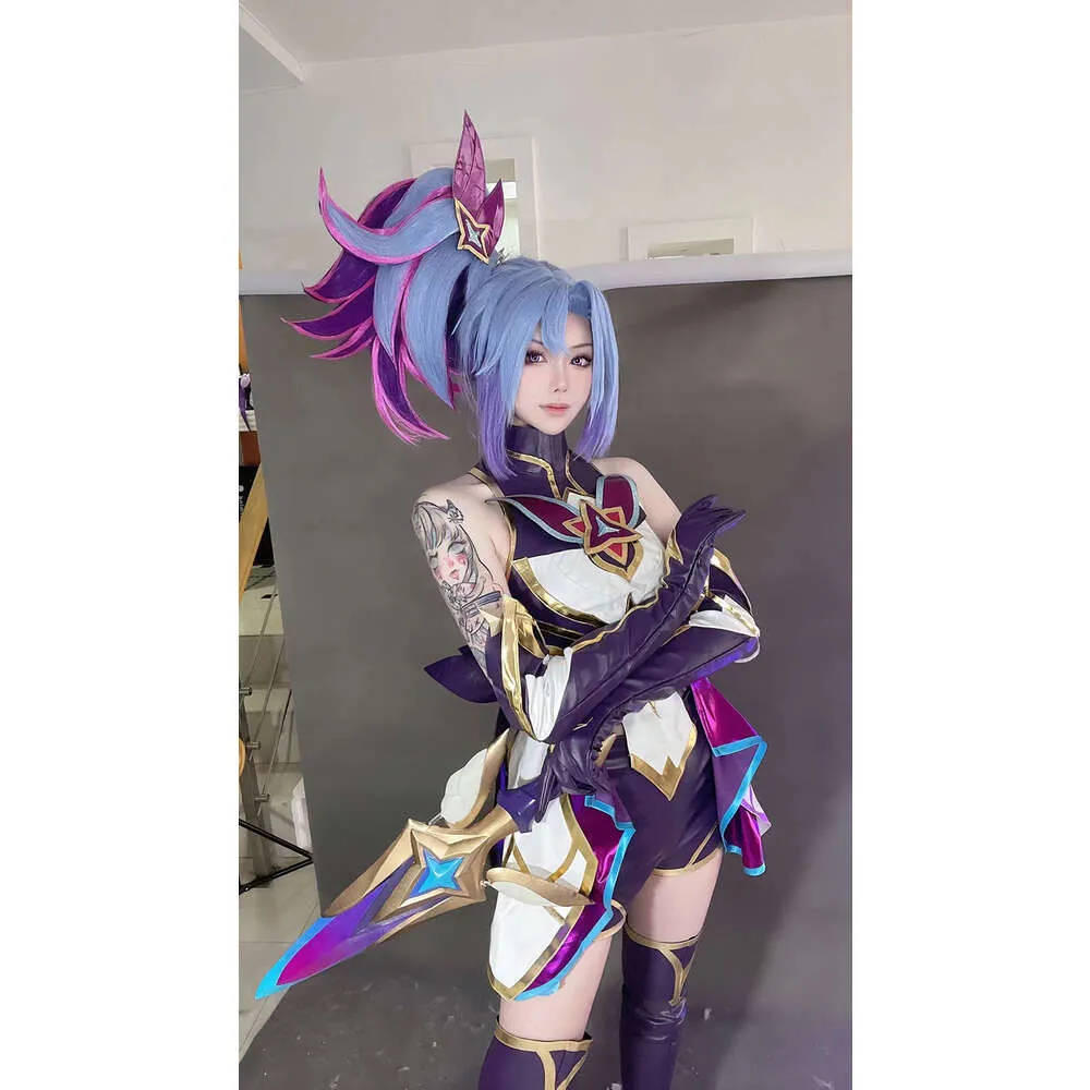LOLスターガーディアンAkaliコスプレ女性のためのコスチューム