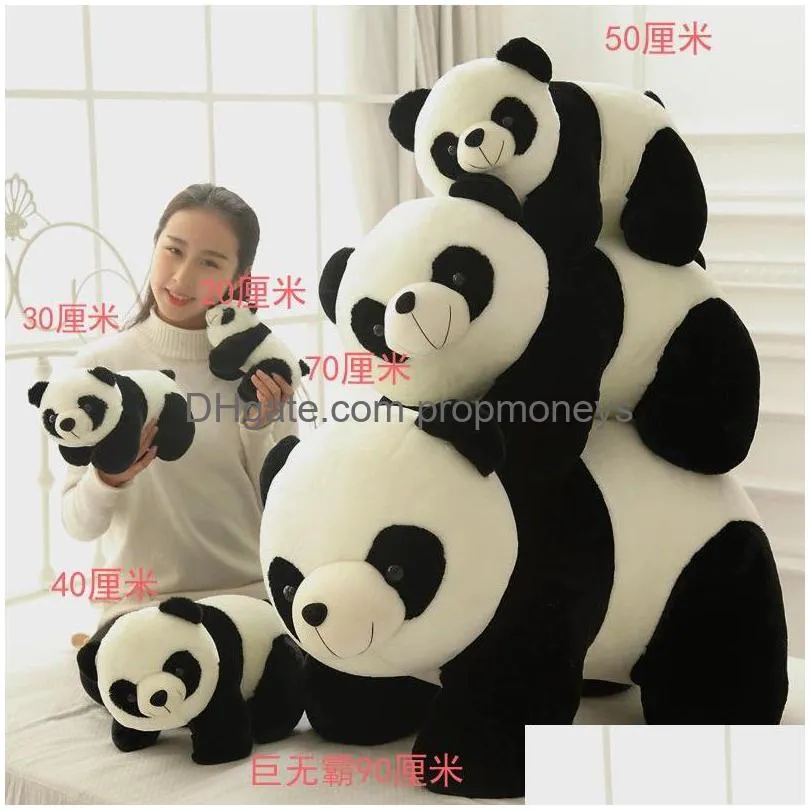 Мягкие плюшевые животные Cute Baby Big Nt Panda Bear Плюшевые мягкие игрушки Кукла Животные Игрушка Подушка Мультфильм Kawaills Girls Lover Toys Gif Dh5Ta