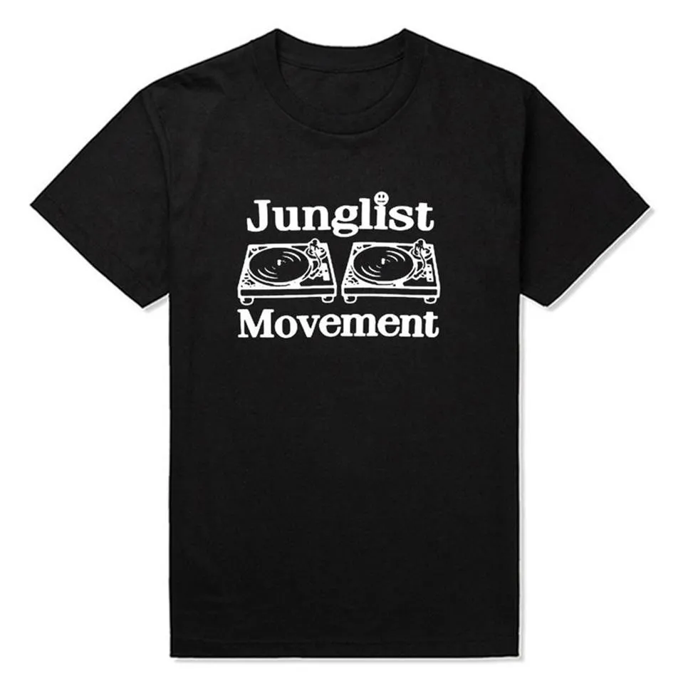 Drum and Bass Clubbing Turntables Decks Music DNB Man Junglist Movement T Shirts MenCotton O Neck Mens tshirt Tops Tees238Q