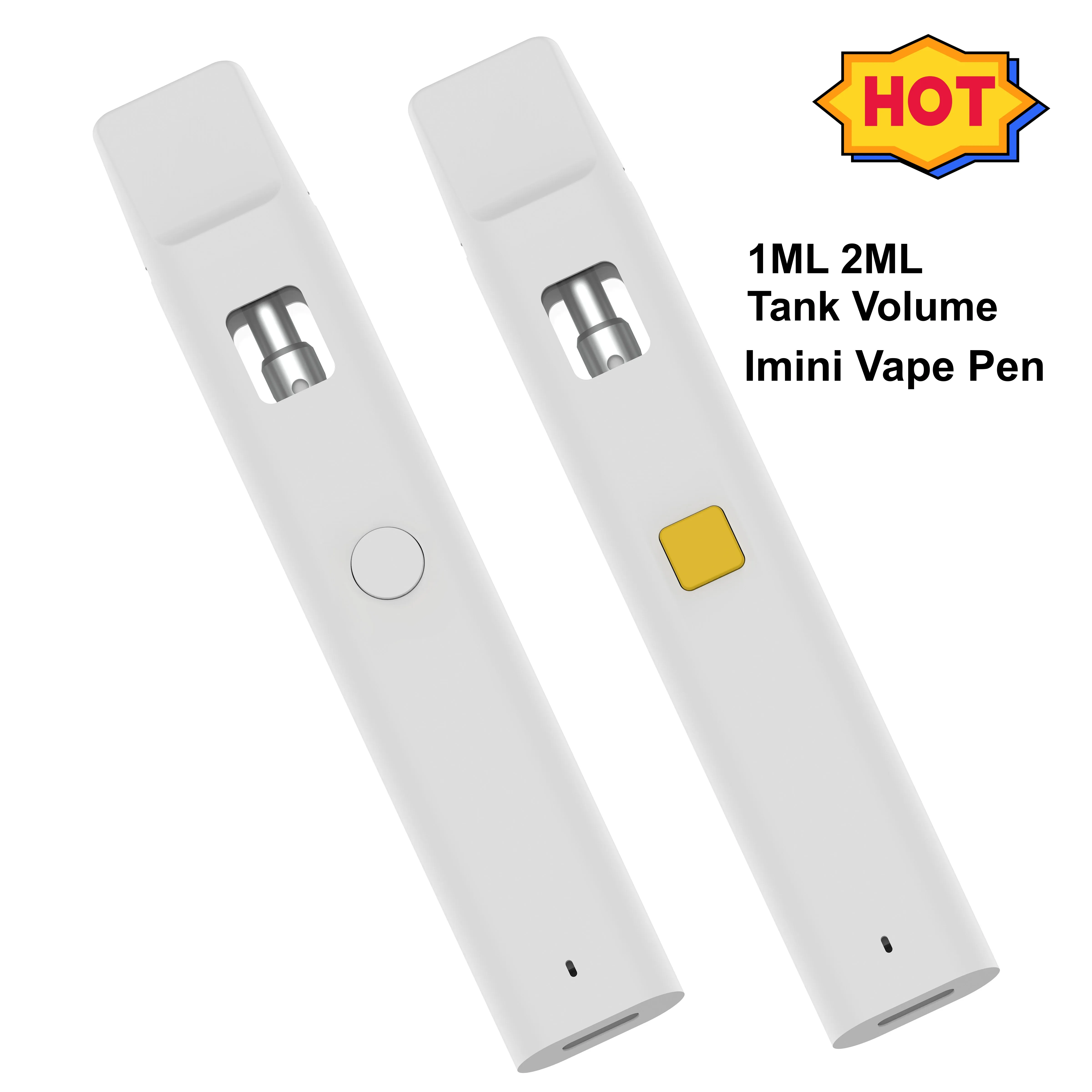 Yüksek kaliteli 1ml 2ml tek kullanımlık vape kalem arabaları e-sigaralar kalın yağ kapsül kartuşları boş şarj edilebilir 300mAh pil buharlaştırıcı kalemler Paket torbaları