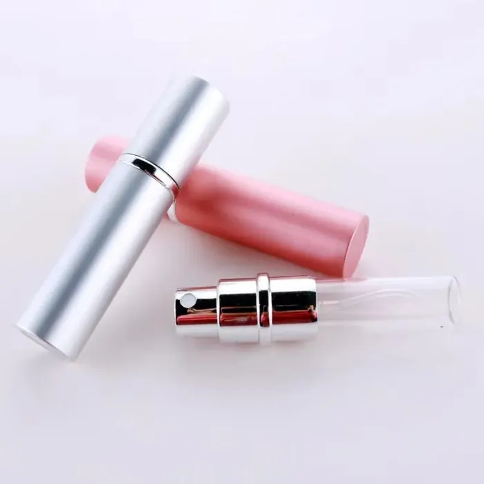 Party Favor 5ml Perfume Atomizer Bottle Portable Mini Aluminum Refillable Spray Perfume Bottles Makeup Containers For Traveler C2