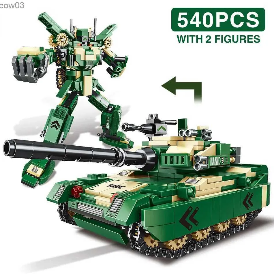 Blocks 2IN1 Model Building Blocks With Soldier Figures Bricks Toys For Children Kids Boy Game R231020