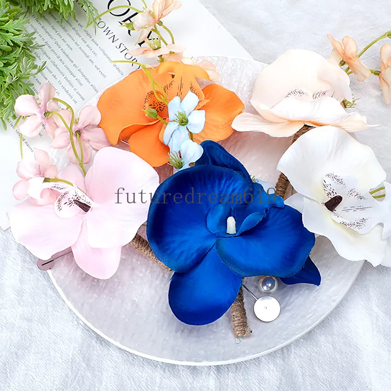 Broche de flores de imitación, moda para ceremonia, boda, novio, ramillete de novia, vestido de flores, abrigo, Pin de solapa, accesorios de boda