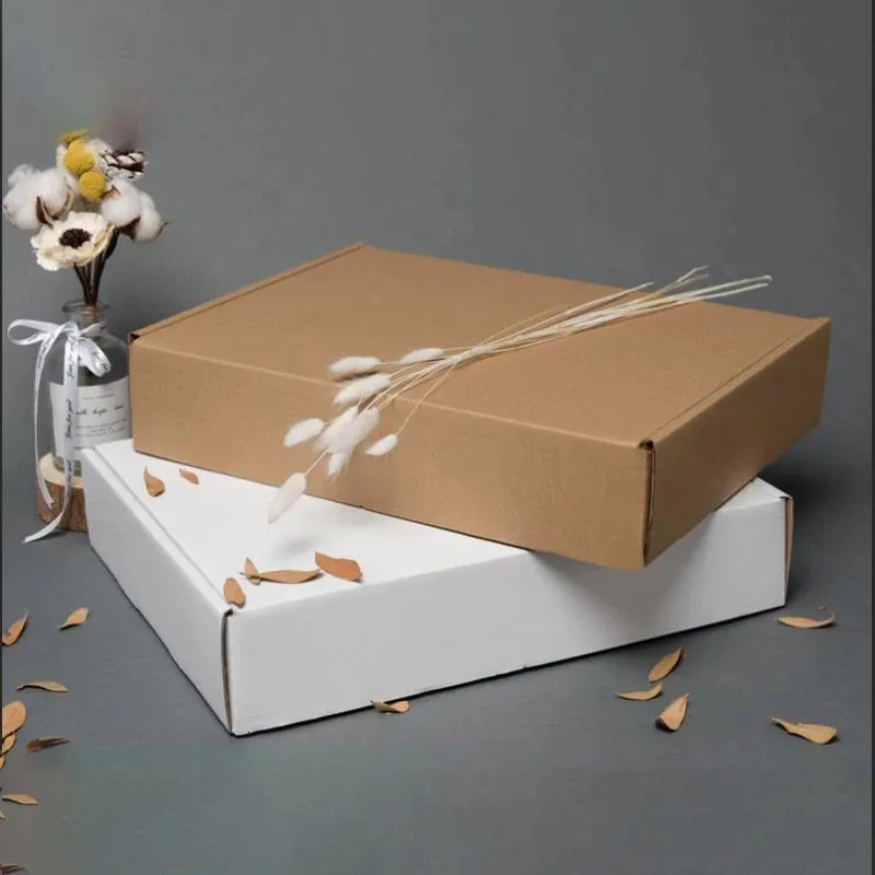 Gift Wrap 5Pcs Cardboard Airplane Boxes Brown White Kraft Paper Gift Box Clothing Packaging Corrugated Carton Box Christmas Decor Gift Box 231020