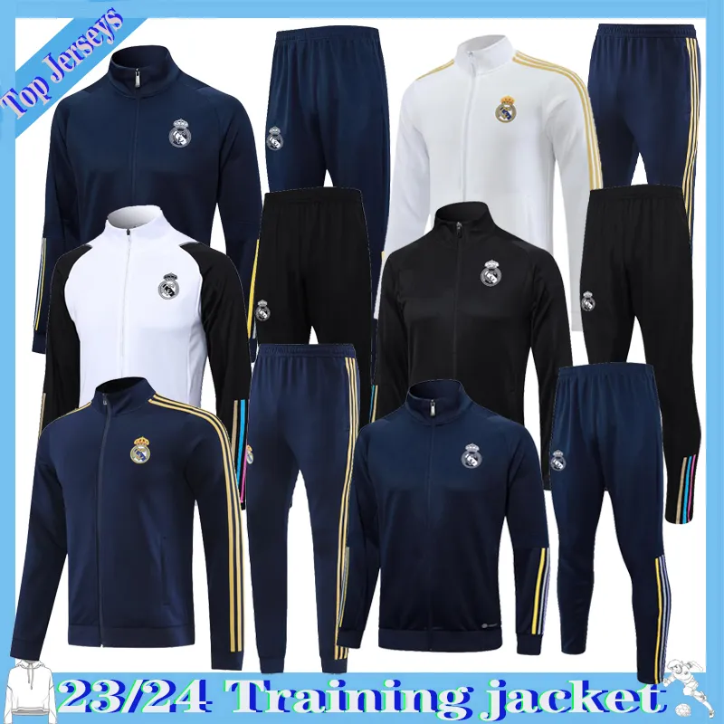 2023 2024 Soccer Tracksuits Sets Real madrids TRACKSUIT set 23 24 men football kit chandal futbol survetement madrides TRAINING suit soccer jacket