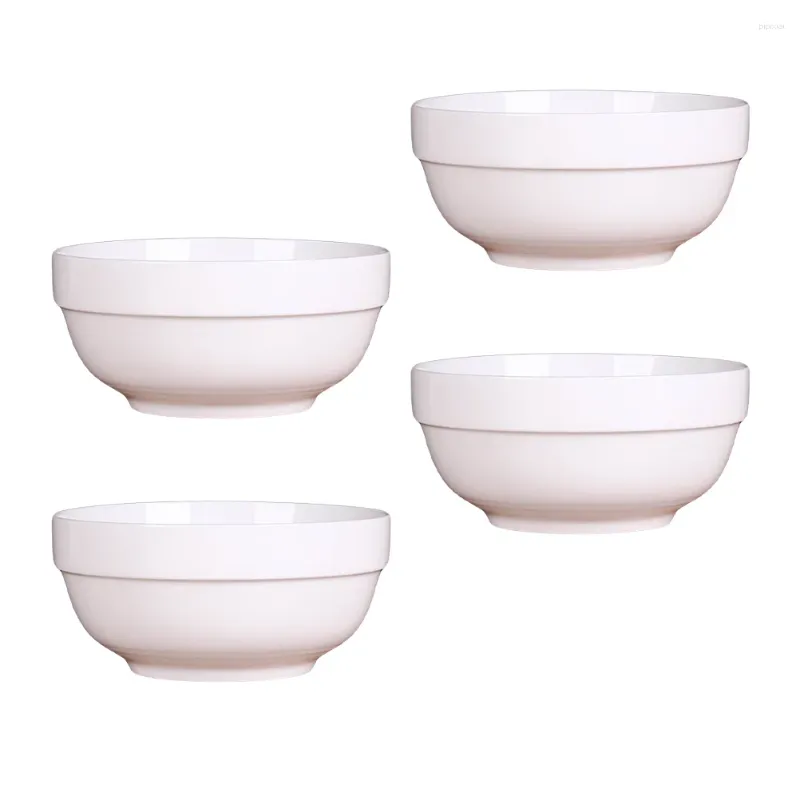 Conjuntos de louça Pure White Cerâmica Tigela Sopa Casa Casa Talheres Macarrão Tigelas de Arroz Pratos Japoneses