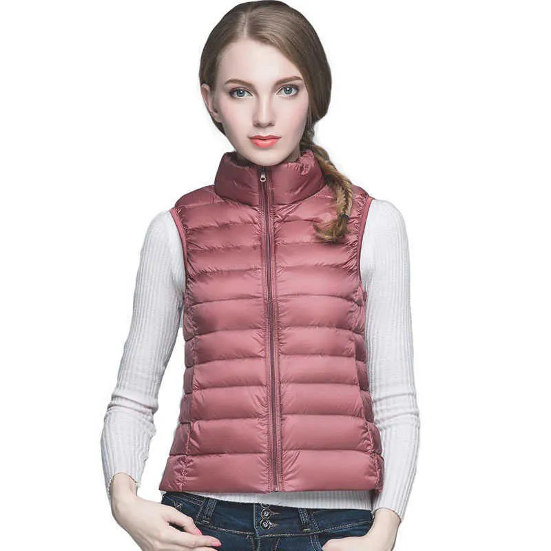 Winter vrouwen effen vest mouwloos jasje Classic Feather Casual bodywarmer Vesten plus size S-XXXLshiny 3C8W6
