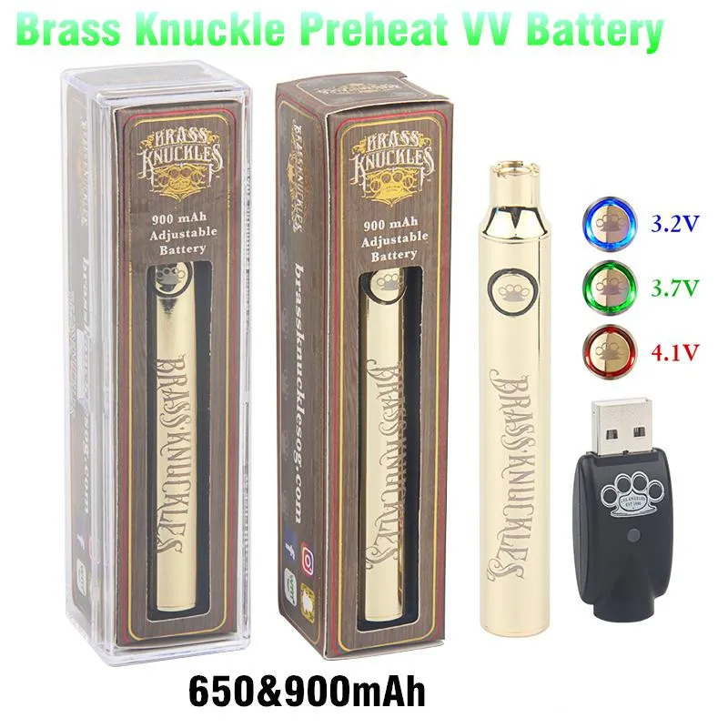 BK Preheat Battery 900mah battery slim pen preheating charger kit 510 thread Battery Button Adjustable Voltage Preheat