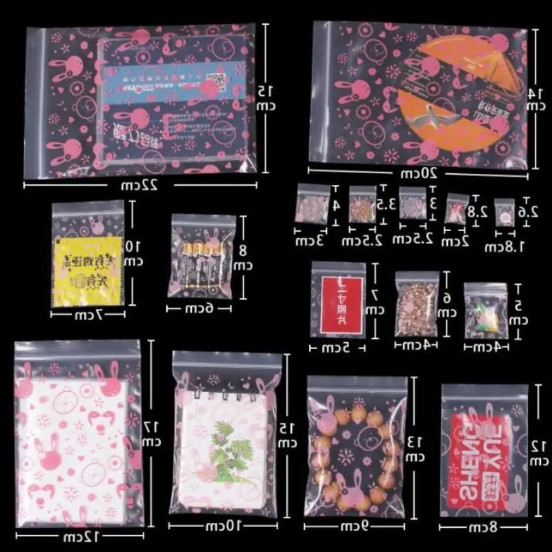 Wholesale Mini Small Plastic Ziplock Bags With Cartoon Print 5cm X