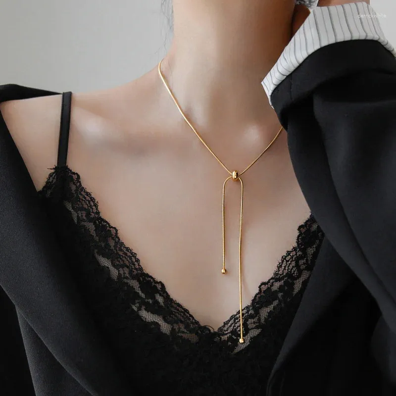 Chains 2023 Women's Baroque Pull Adjustable Clavicle Necklace Small And Luxury Design Net Red Colorless Wedding Daily Jewelry Gifts