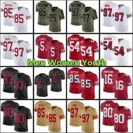 Jersey 5 Trey Lance''''Jersey 97 Nick Bosa 85 George Kittle 19 Deebo Samuel  Warner Jerry Rice Jimmy Garoppolo Javon Kinlaw Raheem Mostert Joe