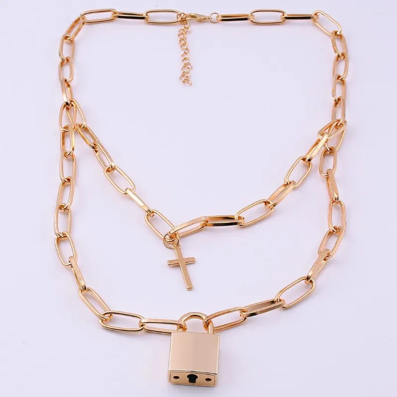Colliers pendentifs Collier Eboy avec un pendentif de cadenas pour femmes hommes bijoux punk sur le cou 2023 Grunge esthétique Egirl accessoires